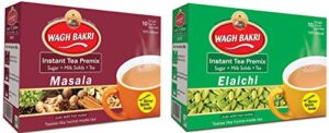 WAGH BAKRI Instant Tea PREMIX ELAICHI & Masala Combo Pack