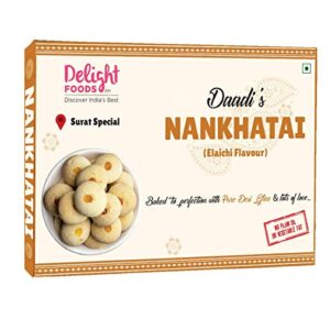 Delight Foods|Daadi's Nankhatai 300g|Pure Desi Ghee|No Palm Oil|No Vegetable Fat|No Preservatives|Healthy Snack|Biscuit|Cookie