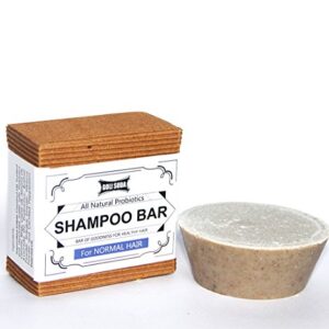 Goli Soda All Natural Probiotics Shampoo Bar For Normal Hair | Unisex | All Hair Colors | Jojoba Oil | Hibiscus Powder | Palm Oil Free | ( Pack Of 1 ) - 90 g