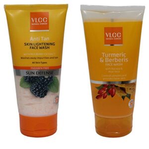 Vlcc Combo Kit of Anti Tan Face Wash (150 ml) & Turmeric & Berberis Face Wash (150 ml) (Pack of 2)