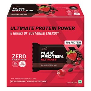 RiteBite Max Protein Ultimate Choco Berry 30g Protein Bar [Pack of 6] Protein Blend