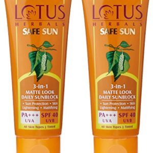 Lotus Herbals 3 in 1 Matte Look Daily Sunblock