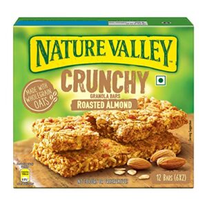 Nature Valley Crunchy Granola Bars | Multigrain Energy Bars| No Artificial Flavours | Contains Whole Grain Oats & Roasted Almond