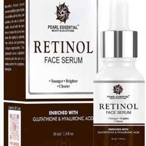 Pearl Essential Retinol Face Serum With Glutathione & Hyaluronic Acid For Anti Ageing
