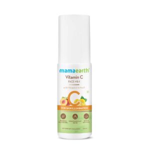 Mamaearth Vitamin C Face Milk Moisturiser with Vitamin C and Peach Moisturizer for Skin Illumination – 100 ml