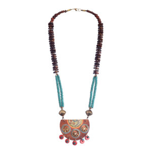 Butterflies in Backyard' Handcrafted Tribal Dhokra Necklace - Article : AAC-40-01-07-K2