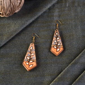 The Floral Arrows Handcrafted Tribal Wooden Earrings - Article : AAC-40-02-07-F