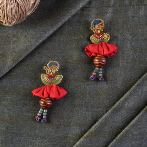 The Dancing Empress Handcrafted Tribal Dhokra Earrings in multicolours - Article : AAC-40-02-32-H