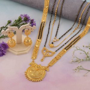 Brass Gold-plated Jewel Set  (Gold)