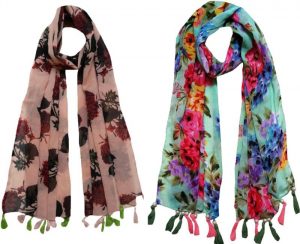FABS Collection Printed Chiffon Women Scarf