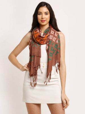 Glam Story Printed Rayon Women Stole
