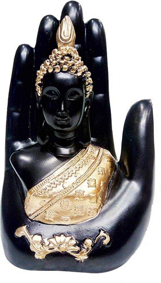 FABZONE Antique Look Lord Hand Buddha Handicraft Idol God Gautam Buddh Statue Feng Shui Decorative Spiritual Puja Vastu Showpiece Figurine - Religious Murti Gift item / Temple / Home Decor / office Decorative Showpiece  -  18 cm  (Polyresin