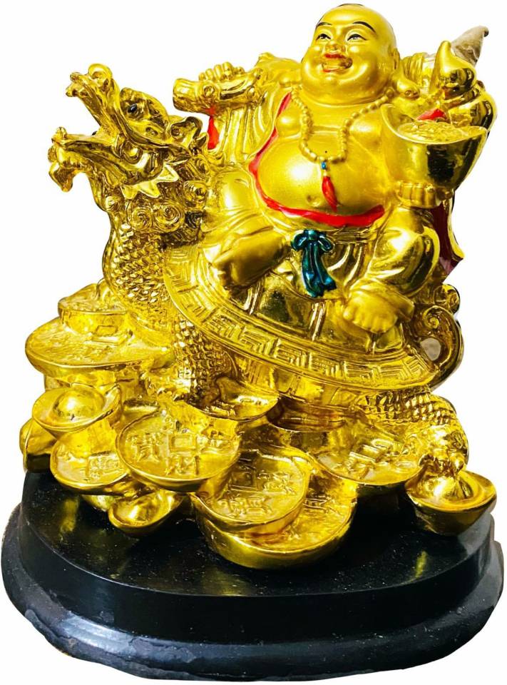 krishnagallery1 Dragon Gold Plated Laughing Buddha