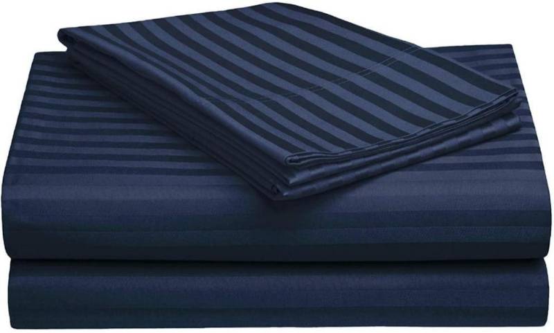 ROUGE 400 TC Cotton Double Striped Bedsheet  (Pack of 1