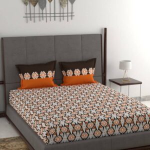 TRIDENT 120 TC Cotton Queen Printed Bedsheet  (Pack of 1