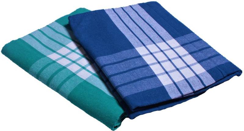 Tharunsha Elite 150 TC Cotton Single Solid Bedsheet  (Pack of 2