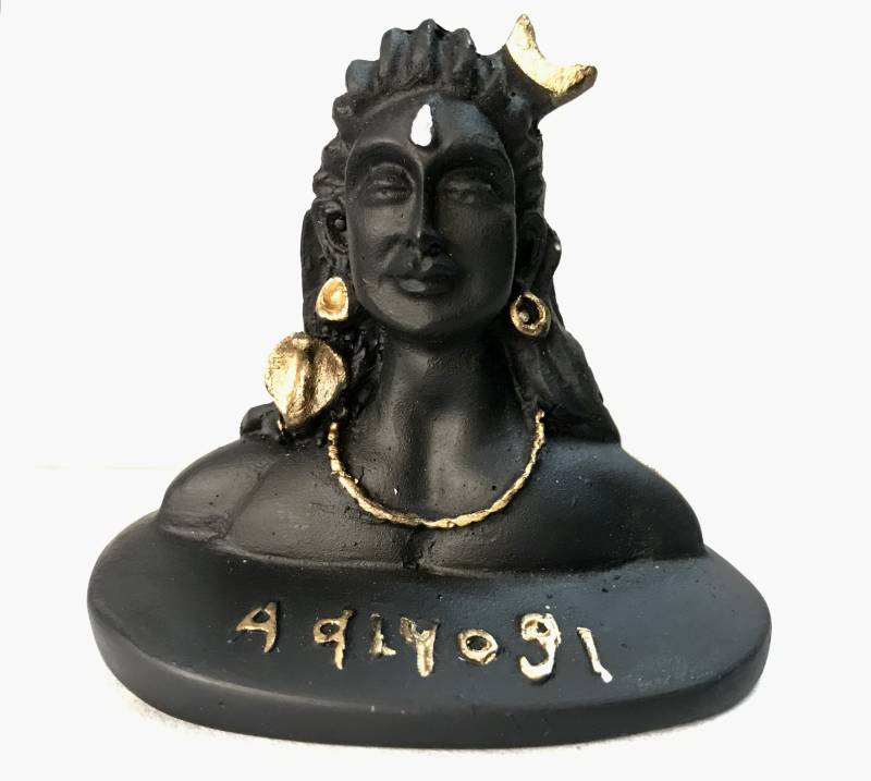 FABZONE Adhiyogi Statue | Shiva Idol for car dashboard Decorative Showpiece  -  6 cm  (Polyresin