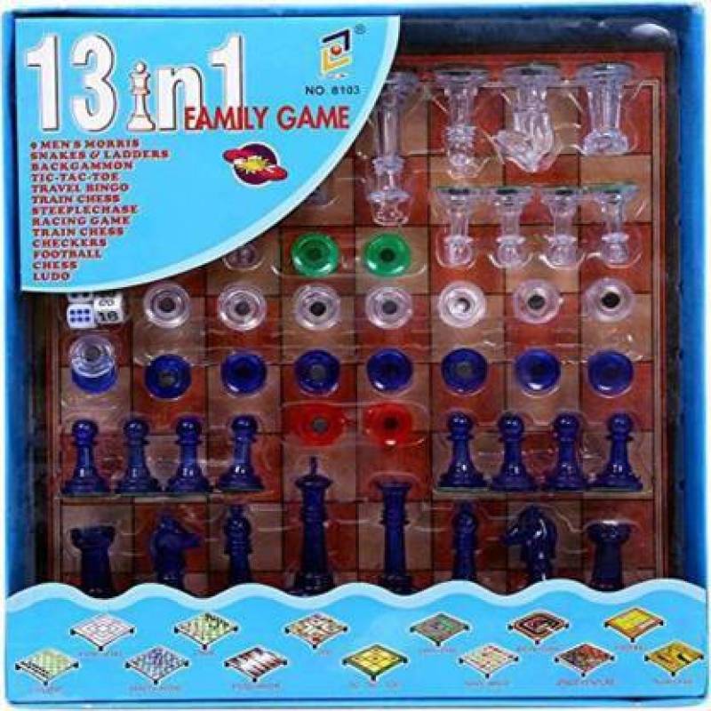 ytf 13in1 Family Magnetic Chess Board Game with 12 Other Board Games Party & Fun Games Board Game Party & Fun Games Board Game