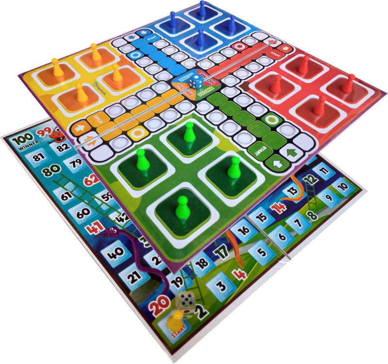 Synlark 2 in 1 Magnetic Ludo Snakes & Ladders Game