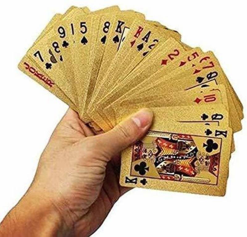 Fitprism 24 K Gold Plated Poker Playing Cards 3 Patti Table Games