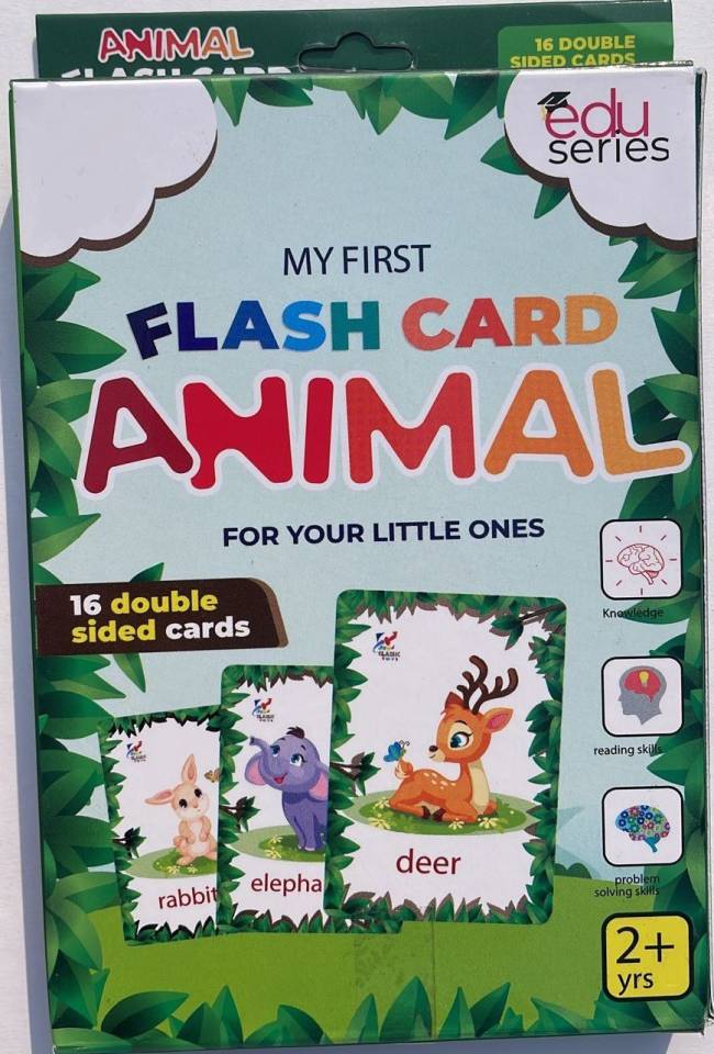 Kiddie Castle My First Animal Flash Cards Pack of 16 Cards  (Multicolor)