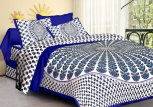 clothology 144 TC Cotton Double Printed Bedsheet  (Pack of 1