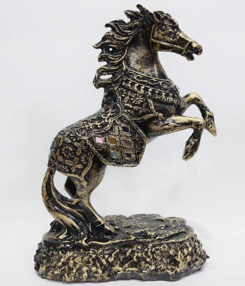 GW Creations Victory Running Horse Handcrafted Statue|Statue for Home Décor| Corner Showpiece for Drawing Room| Big Showpiece for living room| Matt/Marble Finish|Running Horse Statue|Horse Statue || Horsre idol for home| You must like it go for it
