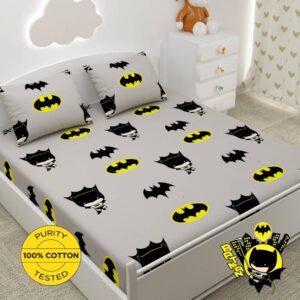 Miss & Chief by Smartbuy 136 TC Cotton Double Cartoon Bedsheet  (Pack of 1