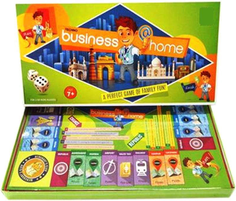 Gift Collection Business @ home Board Game With Playing Board And 72 Business Coins