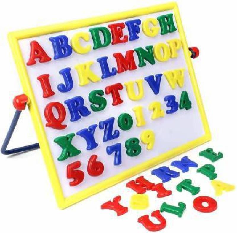 Soaring Double Sided Magnetic Alphabet Learning Board Green Side Chalkboard for Kids