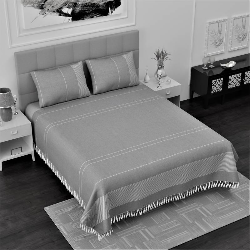 Smartbuy 180 TC Cotton King Self Design Bedsheet  (Pack of 1