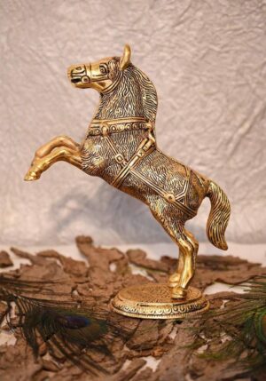 Chhariya Crafts Horse Statue Decorative Showpiece  -  21.5 cm  (Metal