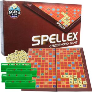 Planet of Toys Indoor Spellex Crossword Educational Board Game For Kids Word Games Board Game