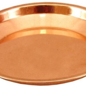 AIA Copper Pooja Thali Plate Poojan Purpose Spiritual Gift Item 6" Inch Copper  (1 Pieces
