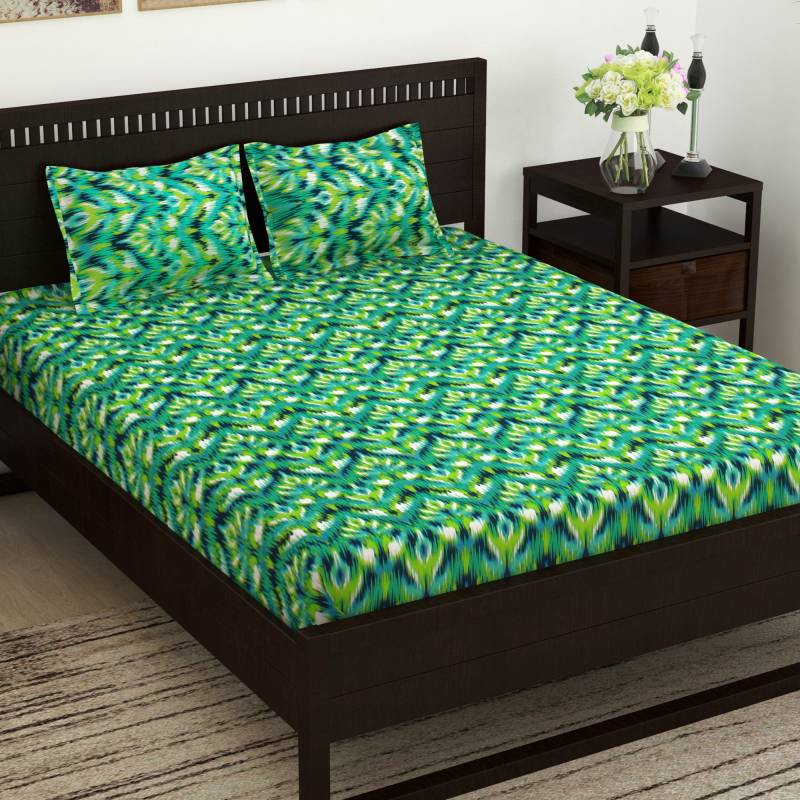Story@home 152 TC Cotton Double Abstract Bedsheet  (Pack of 1