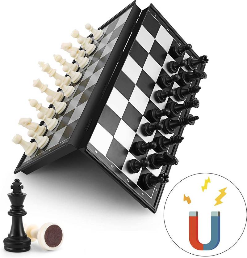 Royaldeals Magnetic Travel Chess Set with Folding Chess Board Educational Toys for Kids and Adults