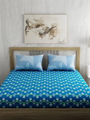 PORTICO NEW YORK 144 TC Cotton Queen Printed Bedsheet  (Pack of 1