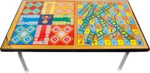Kiddie Castle Multipurpose Wooden Foldable 2 in 1 Ludo Gaming Table Strategy & War Games Board Game