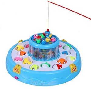 Eclet Musical fishing rotating magnetic fish catching game with light for kids Party & Fun Games Board Game