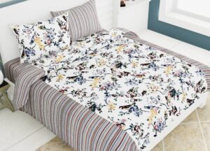PVR 220 TC Cotton King Printed Bedsheet  (Pack of 1