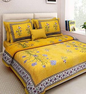 sanchay 300 TC Cotton Double Printed Bedsheet  (Pack of 1