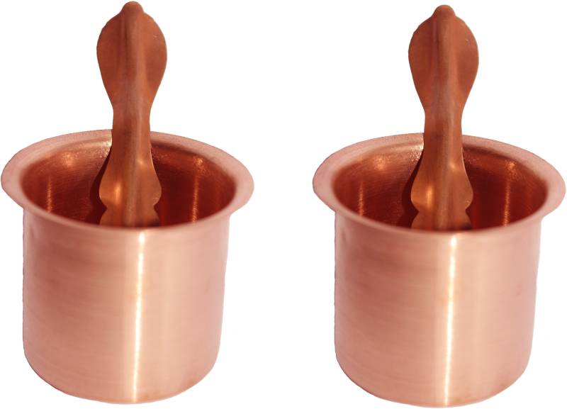 Shriram Traders Copper set of Panchpatra & pali ( Achmani) (Pack of 2) Copper  (2 Pieces