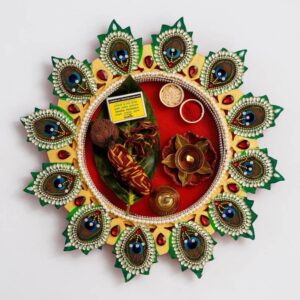 CAPIO ART POOJA THALI/WELCOME THALI/ FOR HOME Wooden  (Multicolor)