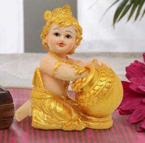 TIED RIBBONS Krishna Idol for Table Home and Office Decorative Showpiece  -  13.9 cm  (Polyresin