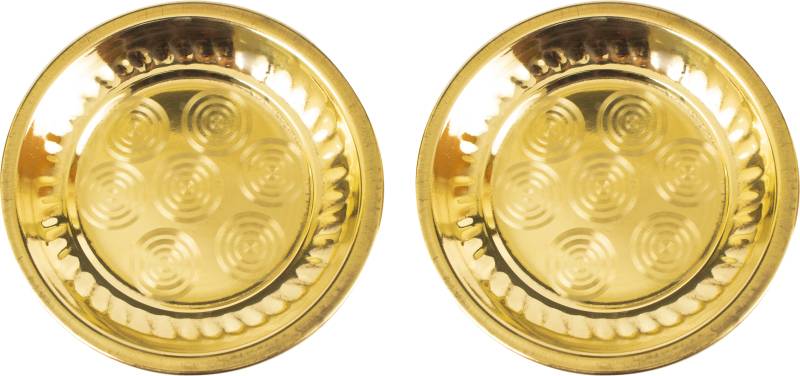 Spilbox Traditional Handcrafted Brass Thali/Aarti Plate for Puja– Ring Thali-Size 6-2 Brass  (1 Pieces
