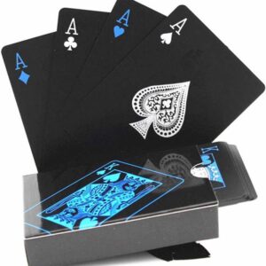 CHESHTA Waterproof 54 Pieces of PVC Plastic Magic Tricks Tool Poker Playing Card (Black)  (Black)