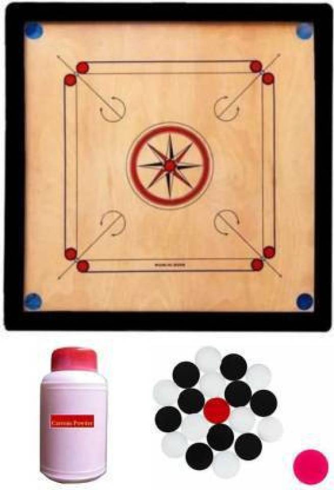 SK ProductS Wooden Carrom Board with Coins