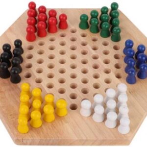 CrazyCrafts Wooden Hexagon Chinese checkers Family Game Set Board Game 6 Players Strategy & War Games Board Game Strategy & War Games Board Game Strategy & War Games Board Game