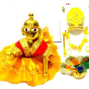 decor club 1 NO SIZE Pittal Laddu Gopal Statue Pital Brass Murti Kanha ji with pushak Laddu Gopal Thakur Ji Metal
