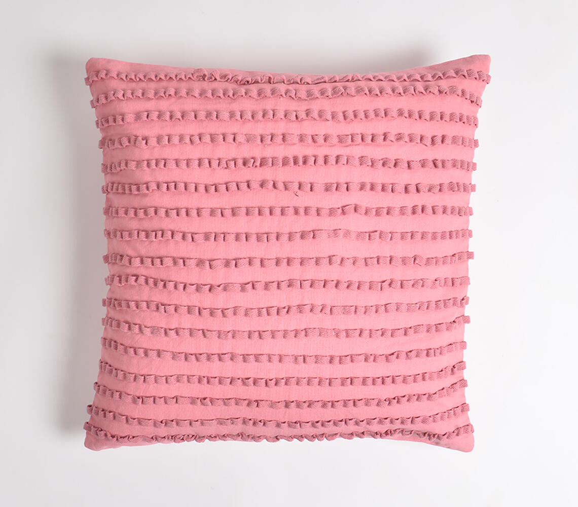 Embellished Flamingo Pink Cushion Cover - Pink - VAQL10101164675